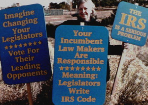 Karen_Kline_with_signs_protesting_IRS 300
